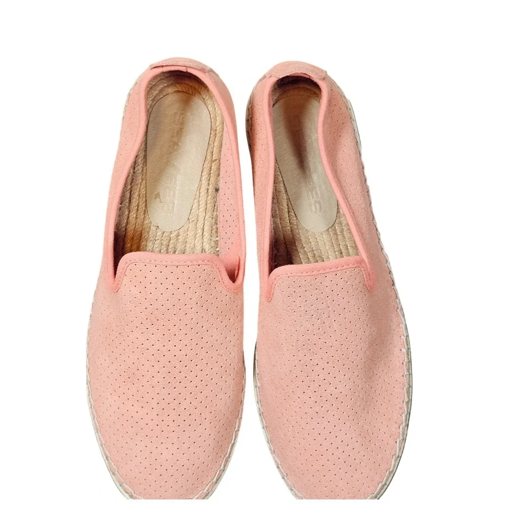 Seavees Ocean Park Espadrille Slip On Shoes Suede Pink Womens Size‎ 8 EUC
